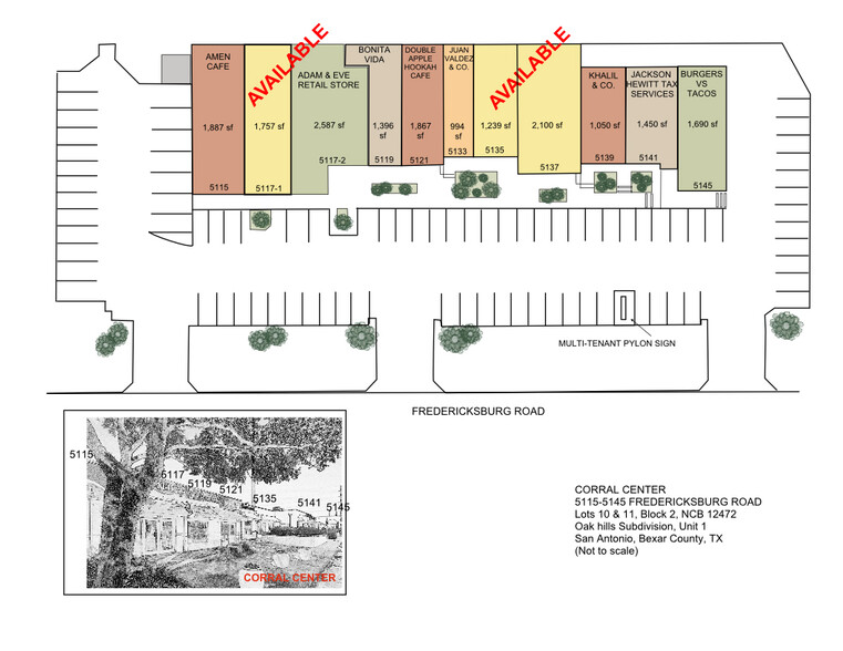 5115-5145 Fredericksburg Rd, San Antonio, TX for lease - Site Plan - Image 2 of 6
