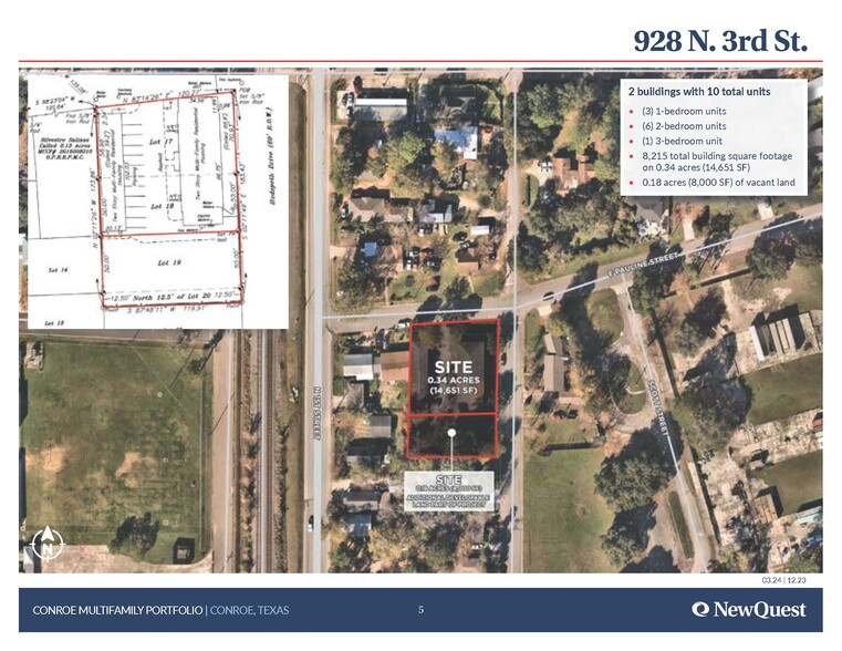 928 N 3rd St, Conroe, TX for sale - Site Plan - Image 2 of 4