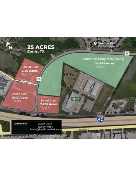 IH 45 & FM 85, Ennis, TX for sale - Aerial - Image 1 of 6