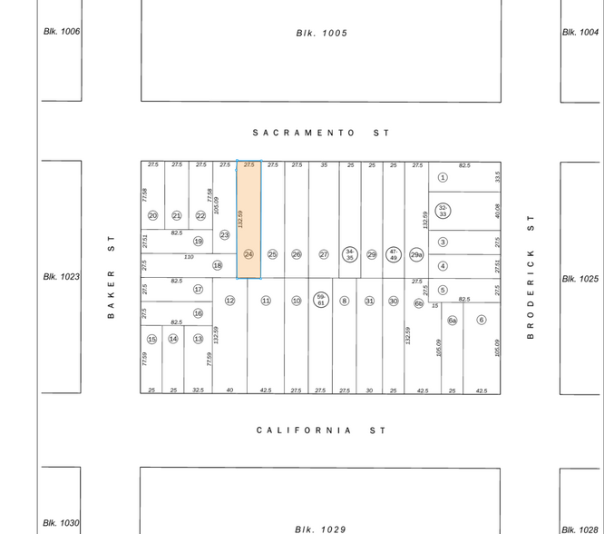 3061 Sacramento St, San Francisco, CA for lease - Plat Map - Image 1 of 1