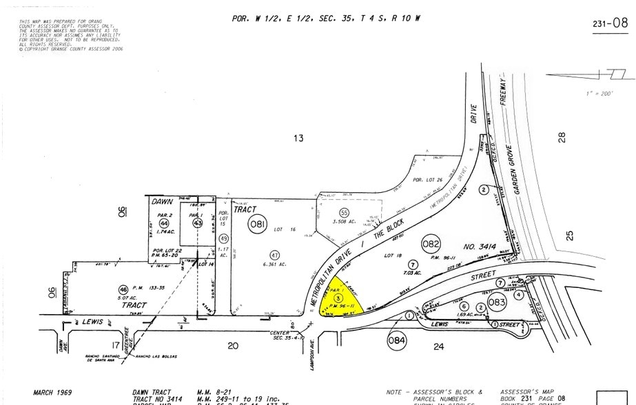 4050 W Metropolitan Dr, Orange, CA for lease - Plat Map - Image 2 of 2