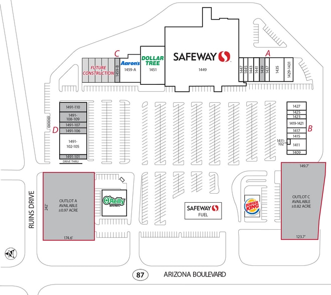 1431 N Arizona Blvd, Coolidge, AZ for lease - Site Plan - Image 2 of 2