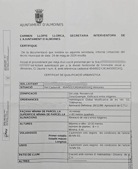 Land in Almoines, Valencia for sale - Building Photo - Image 2 of 9