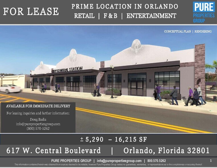 617 W Central Blvd, Orlando, FL for lease - Building Photo - Image 1 of 7