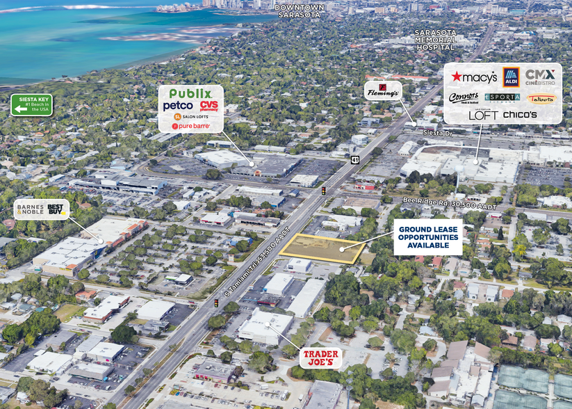 4001 S Tamiami Trl, Sarasota, FL for lease - Aerial - Image 2 of 2