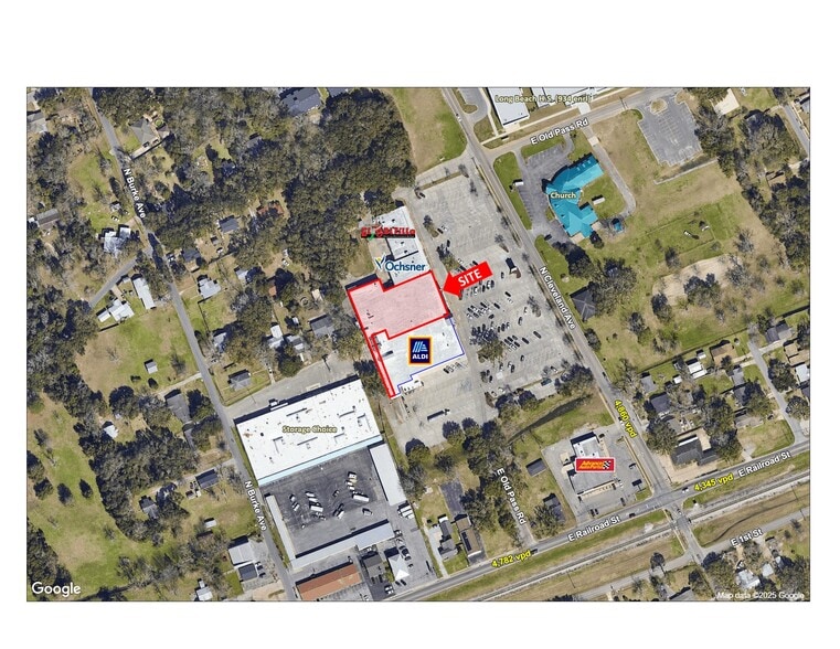 109 N Cleveland Ave, Long Beach, MS for lease - Aerial - Image 2 of 3