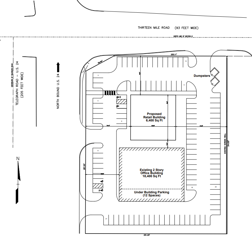 30900 Telegraph Rd, Bingham Farms, MI for lease Site Plan- Image 1 of 2