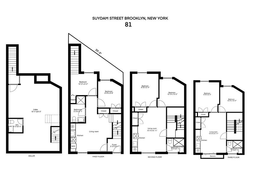 Suydam Street Apartments portfolio of 5 properties for sale on LoopNet.com - Floor Plan - Image 3 of 34