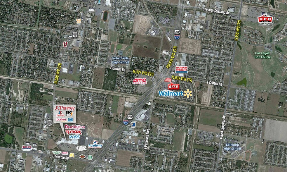 Highway 281 & Canton Rd, Edinburg, TX for lease - Aerial - Image 2 of 3