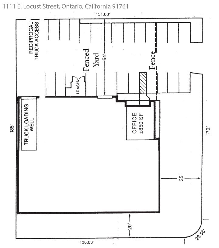 1111 E Locust St, Ontario, CA for lease Floor Plan- Image 1 of 1