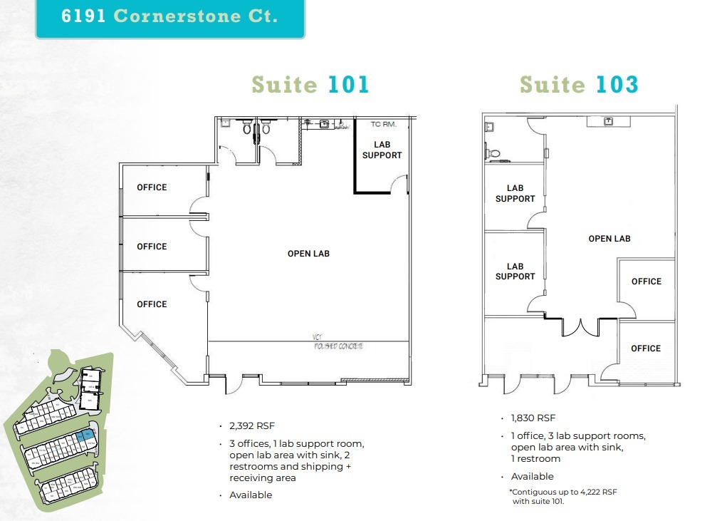 6185 Cornerstone Ct E, San Diego, CA for lease Floor Plan- Image 1 of 1