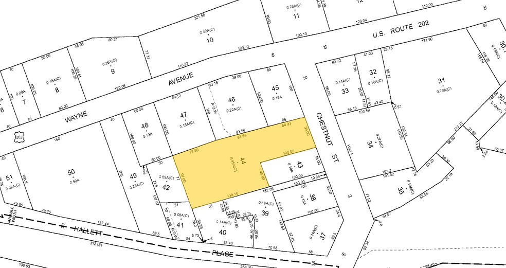 3 Chestnut St, Suffern, NY for lease - Plat Map - Image 2 of 3