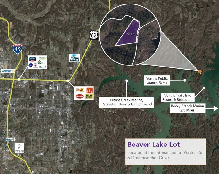 Ventris Rd, Garfield, AR for sale - Aerial - Image 2 of 5