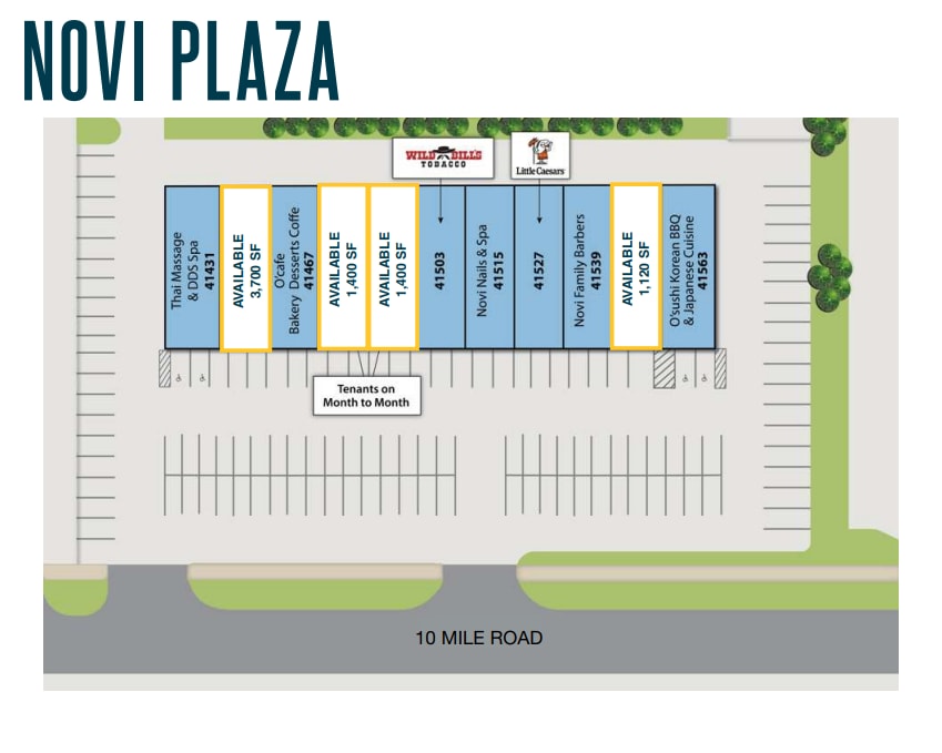 41431-41583 W 10 Mile Rd, Novi, MI for lease Floor Plan- Image 1 of 1