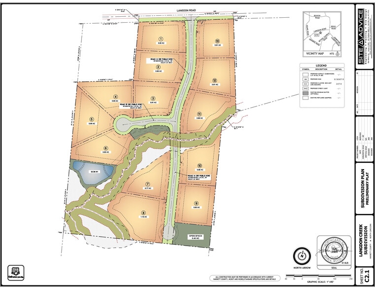 Langdon Road, Angier, NC for sale - Site Plan - Image 2 of 2