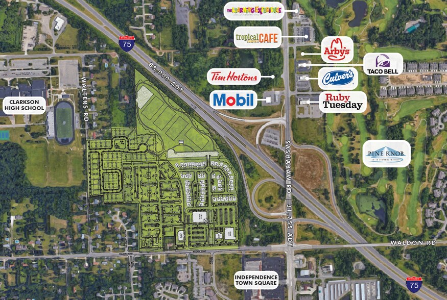 Road & I75 At Waldon, Clarkston, MI 48346