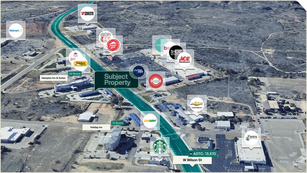 1411 W Wilson St, Borger, TX for sale - Aerial - Image 3 of 3