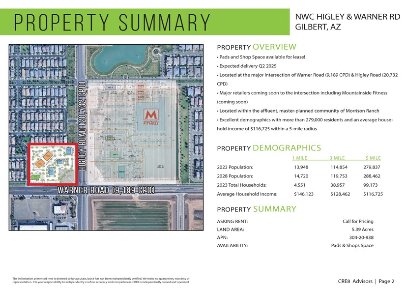 NWC Higley Road & Warner Road, Gilbert, AZ for lease - Building Photo - Image 2 of 5