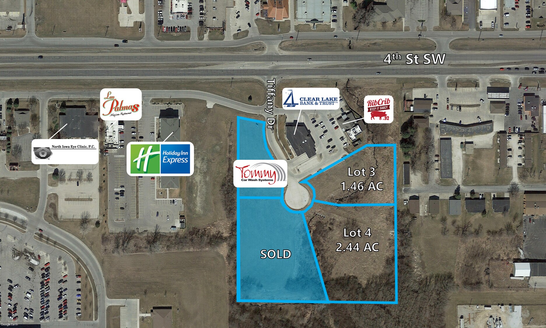 4th Street Southwest & Tiffany Dr, Mason City, IA for sale Aerial- Image 1 of 1
