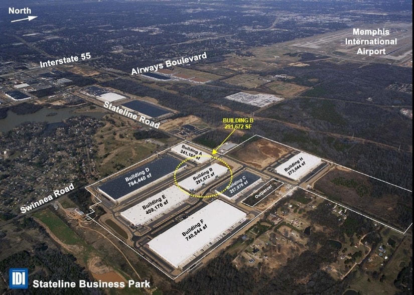 8835 Commerce Dr, Southaven, MS for lease - Aerial - Image 2 of 8