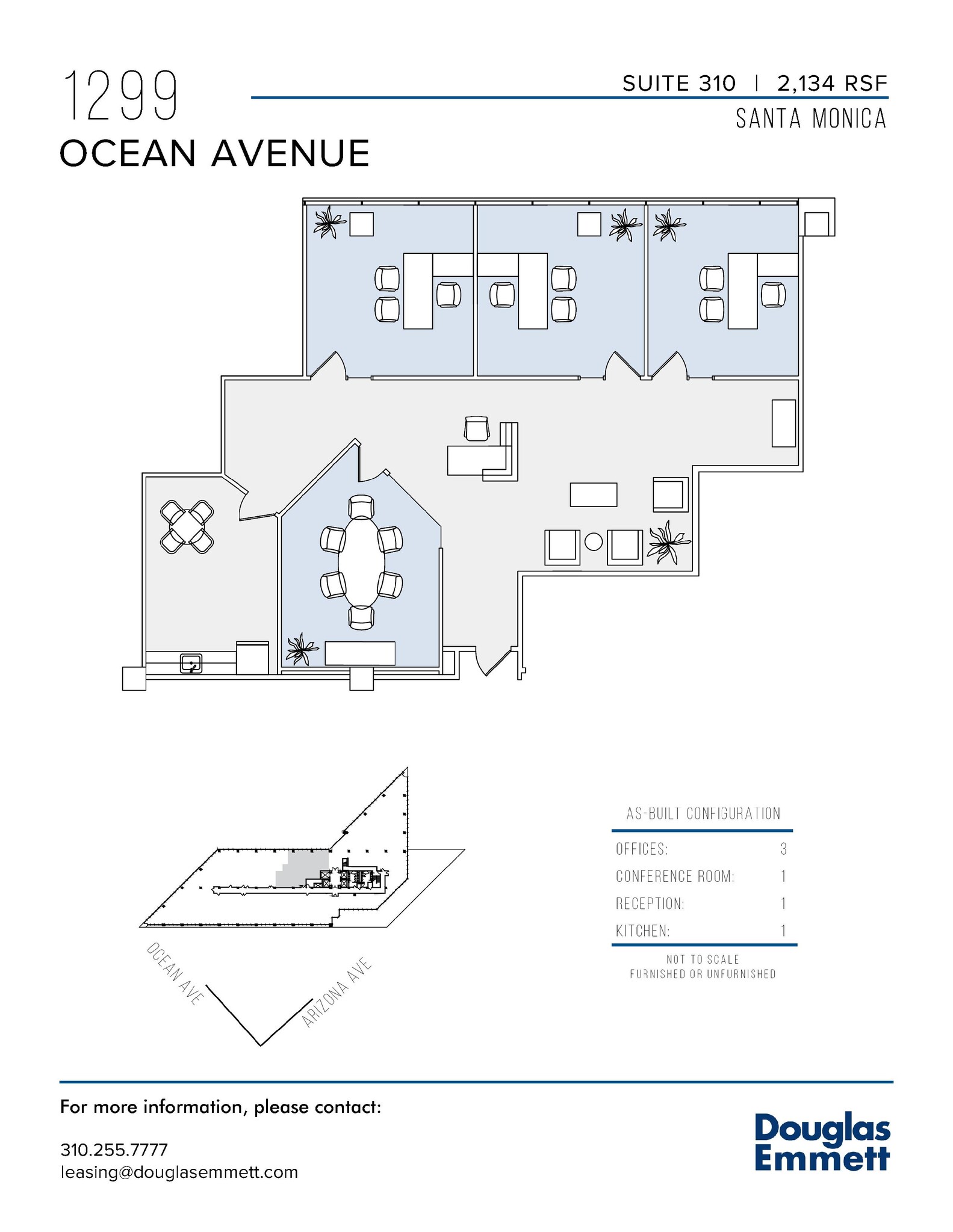 1299 Ocean Ave, Santa Monica, CA for lease Floor Plan- Image 1 of 1