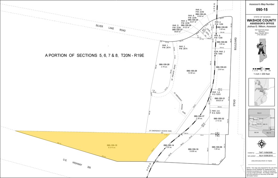 Stead Blvd and U S 395 North Highway, Reno, NV for sale - Plat Map - Image 2 of 3