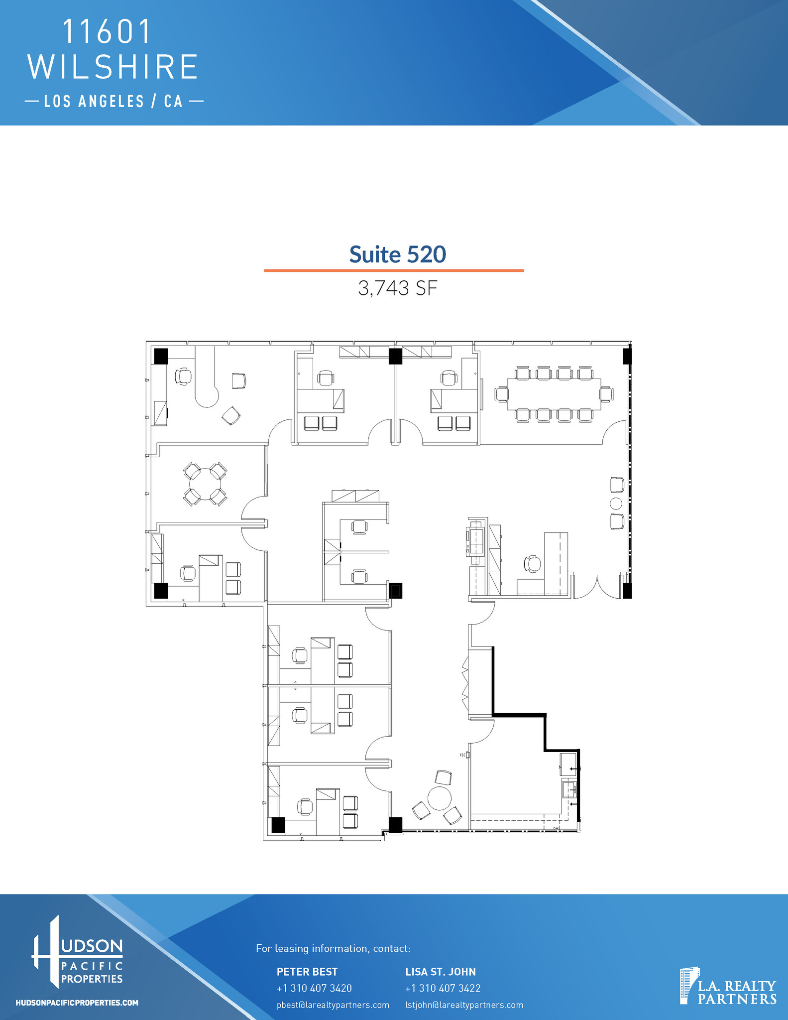 11601 Wilshire Blvd, Los Angeles, CA for lease Floor Plan- Image 1 of 2