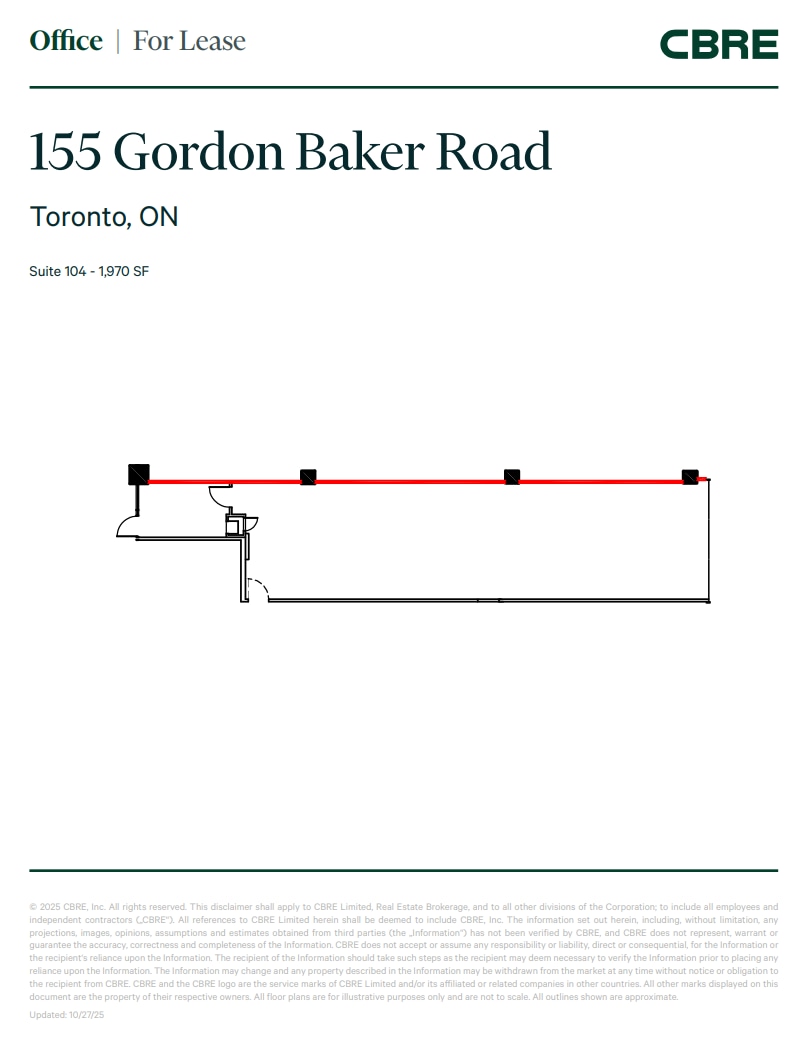 155 Gordon Baker Rd, Toronto, ON for lease Floor Plan- Image 1 of 1