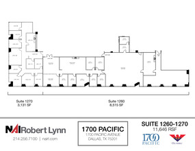 1700 Pacific Ave, Dallas, TX for lease Floor Plan- Image 2 of 2