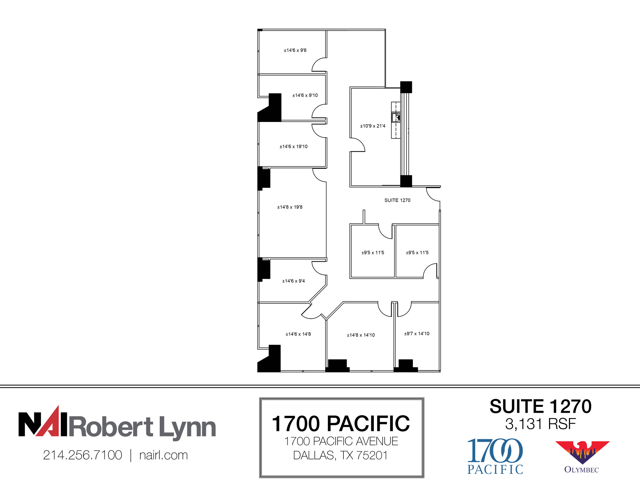 1700 Pacific Ave, Dallas, TX for lease Floor Plan- Image 1 of 2