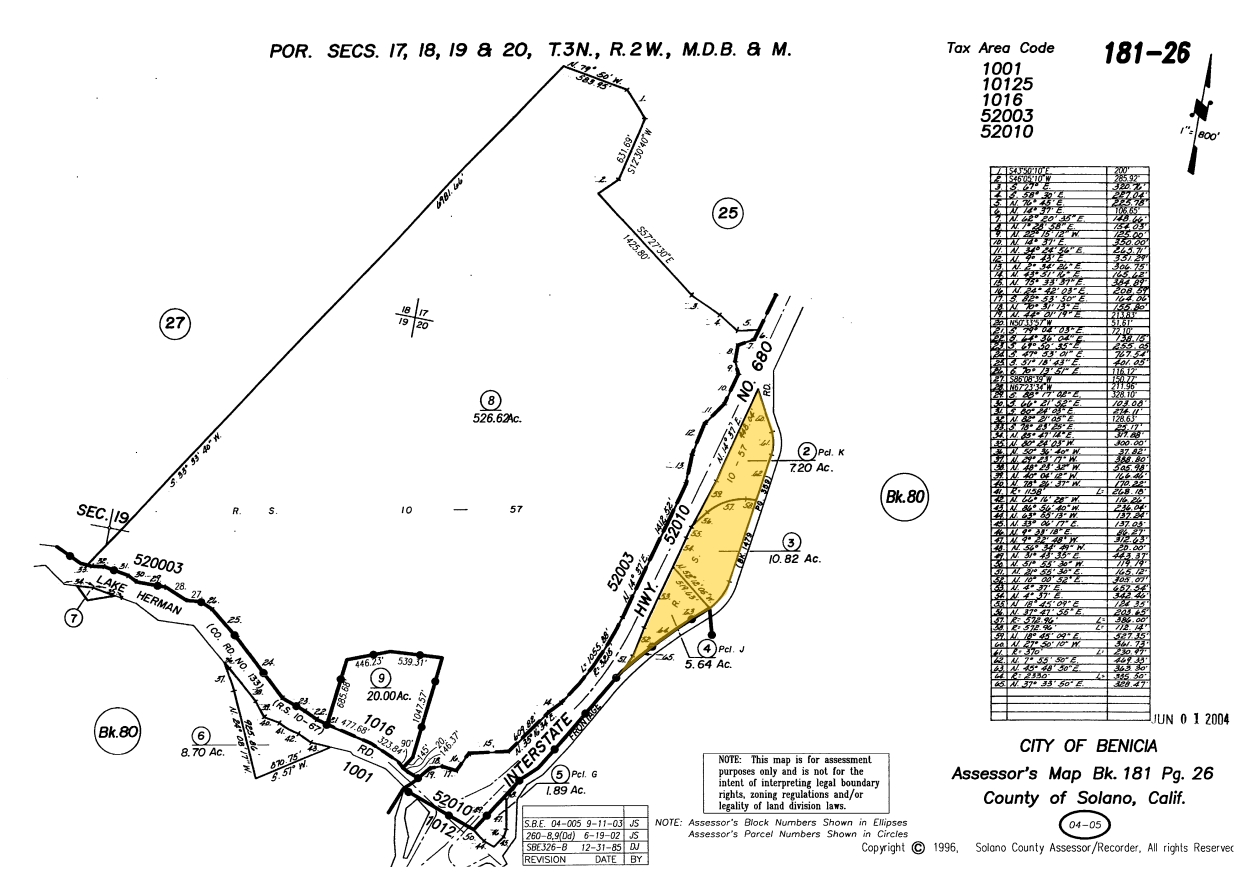 1460 Goodyear Rd, Benicia, CA for sale Plat Map- Image 1 of 1