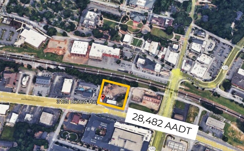3135 Buford Hwy, Duluth, GA for sale - Aerial - Image 3 of 3