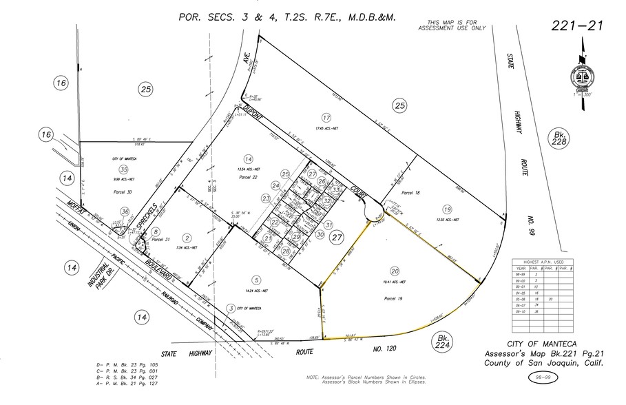 1336-1340 DuPont Ct, Manteca, CA for lease - Plat Map - Image 2 of 8