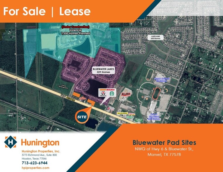 NWQ of Hwy 6 & Bluewater St, Manvel, TX for lease - Primary Photo - Image 1 of 1