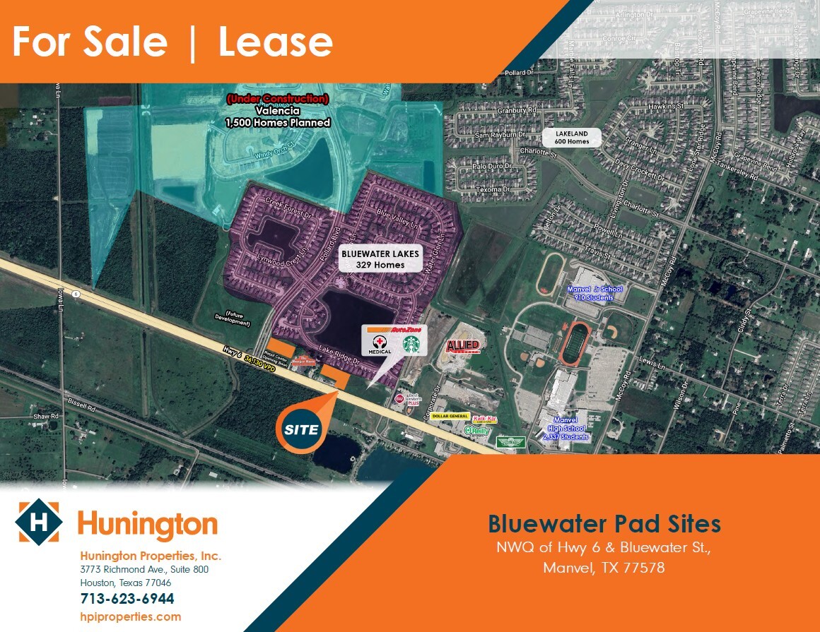 NWQ of Hwy 6 & Bluewater St, Manvel, TX for lease Primary Photo- Image 1 of 2