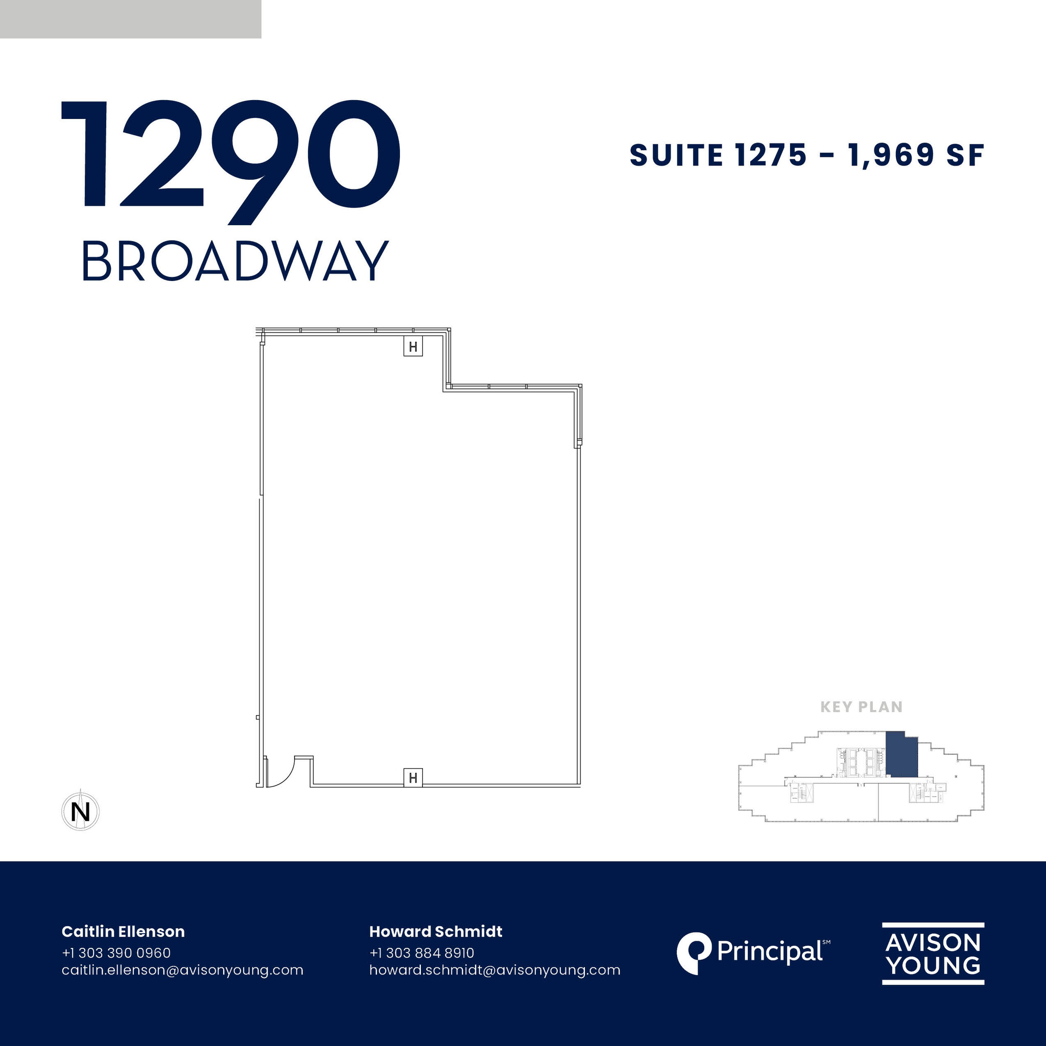 1290 Broadway, Denver, CO for lease Floor Plan- Image 1 of 5