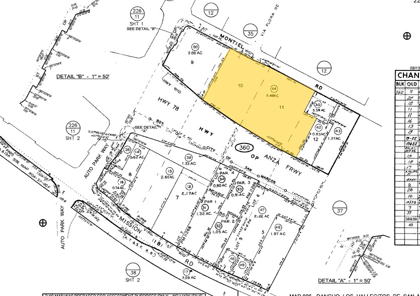 2055-2085 Montiel Rd, San Marcos, CA for lease - Plat Map - Image 2 of 7