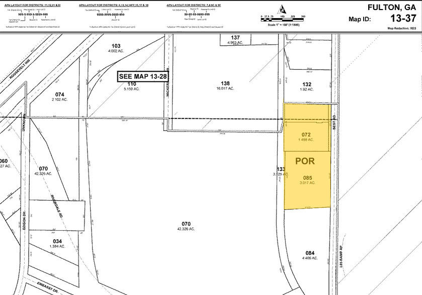 4505 Best Rd, Atlanta, GA for sale - Plat Map - Image 2 of 4