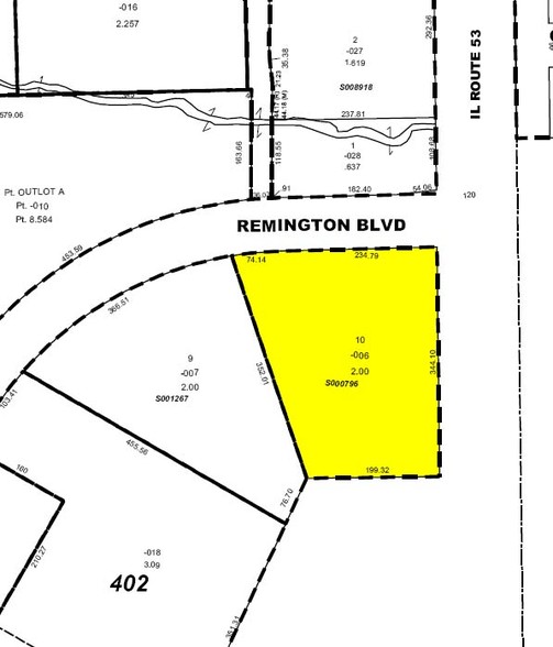 105 Remington Blvd, Bolingbrook, IL for lease - Plat Map - Image 2 of 5