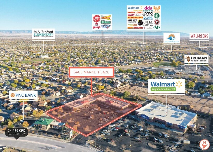 9550 Sage Rd SW, Albuquerque, NM for lease - Aerial - Image 2 of 9