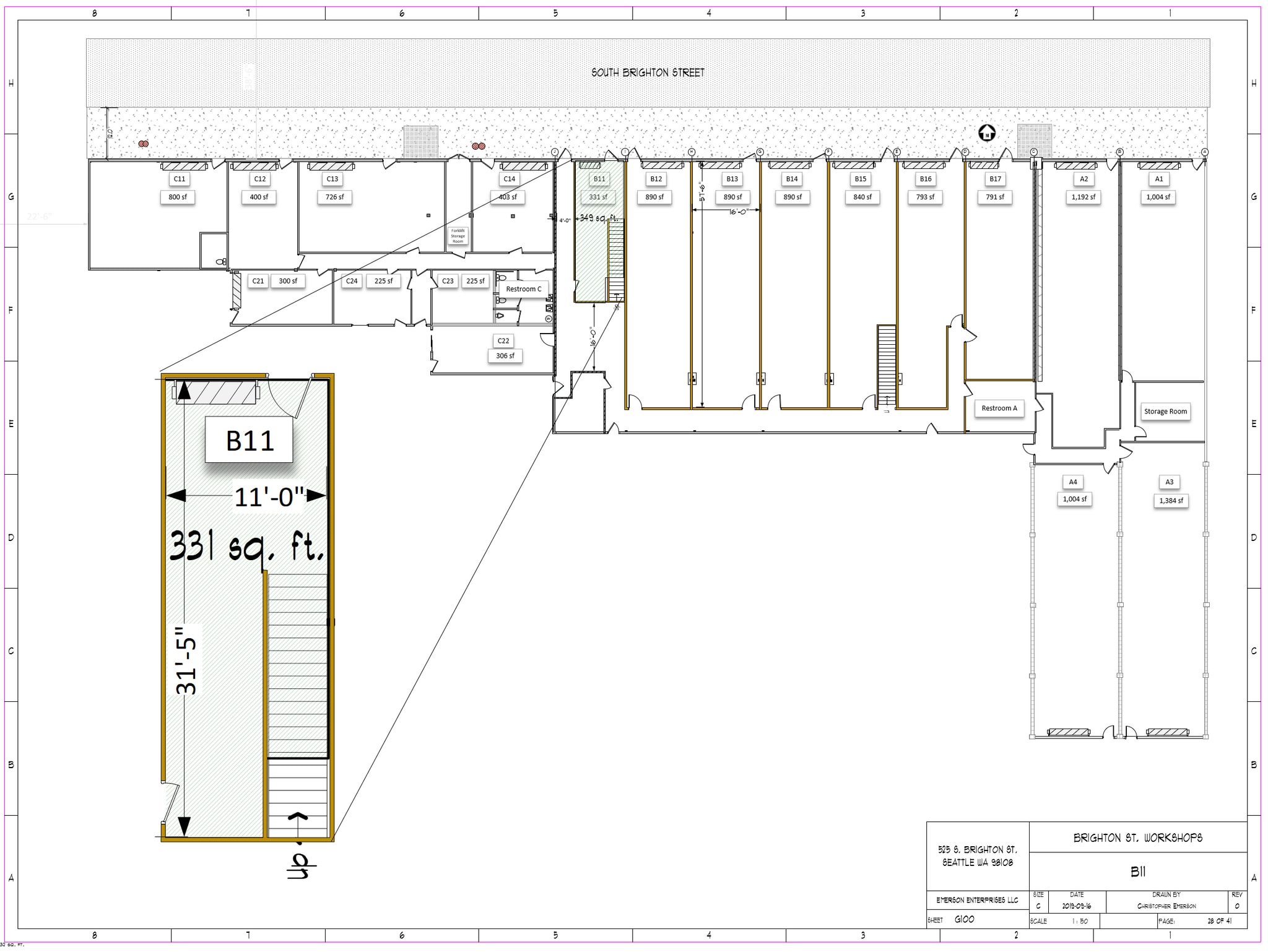 525 S Brighton St, Seattle, WA for lease Floor Plan- Image 1 of 1
