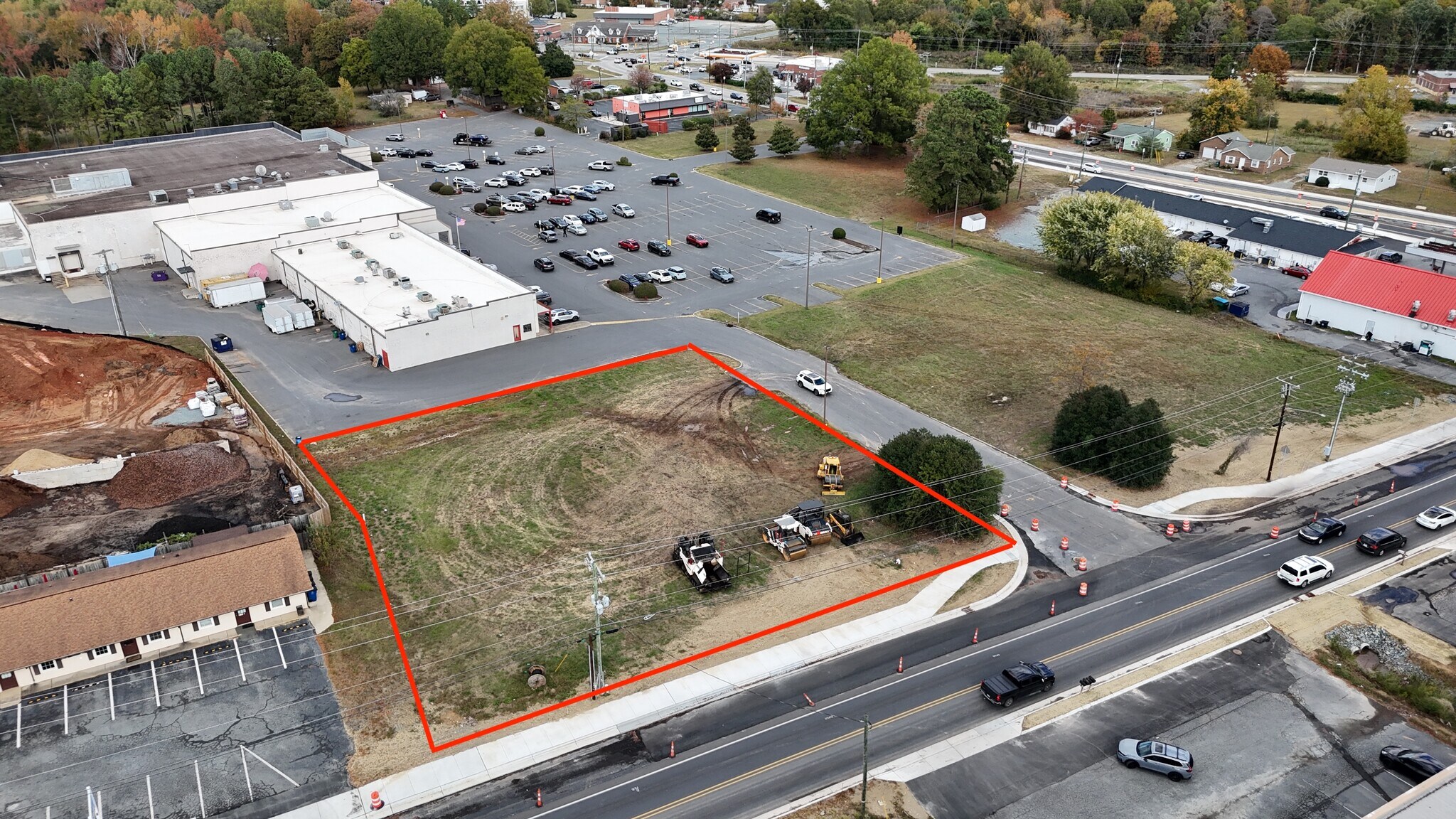 Lot 3 Pleasant Planes Road, Matthews, NC for sale Aerial- Image 1 of 8