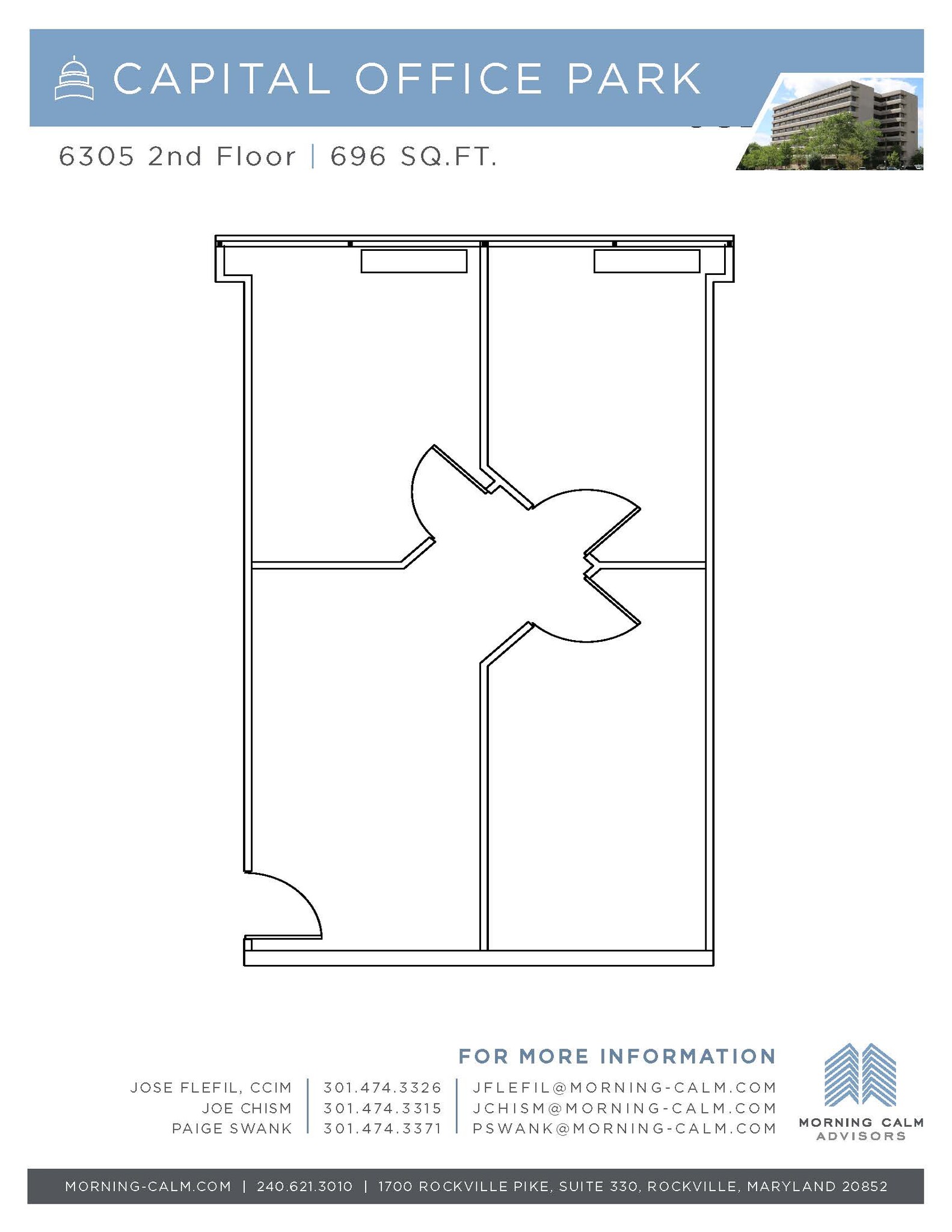 6305 Ivy Ln, Greenbelt, MD for lease Floor Plan- Image 1 of 2