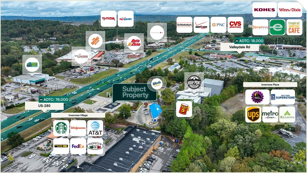 4734 US 280, Birmingham, AL for sale - Aerial - Image 2 of 3