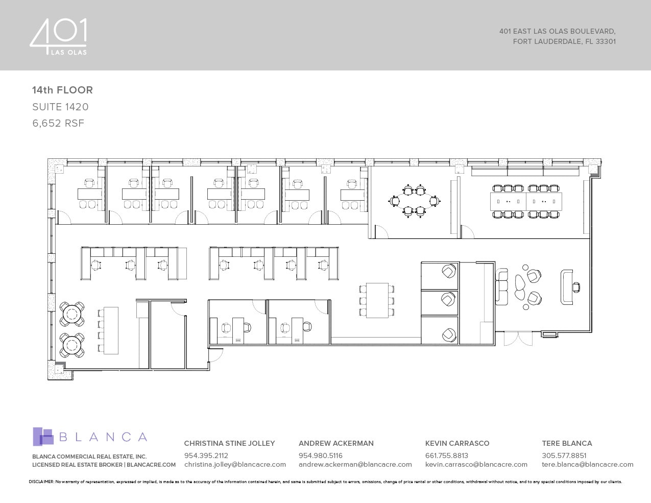401 E Las Olas Blvd, Fort Lauderdale, FL for lease Floor Plan- Image 1 of 2
