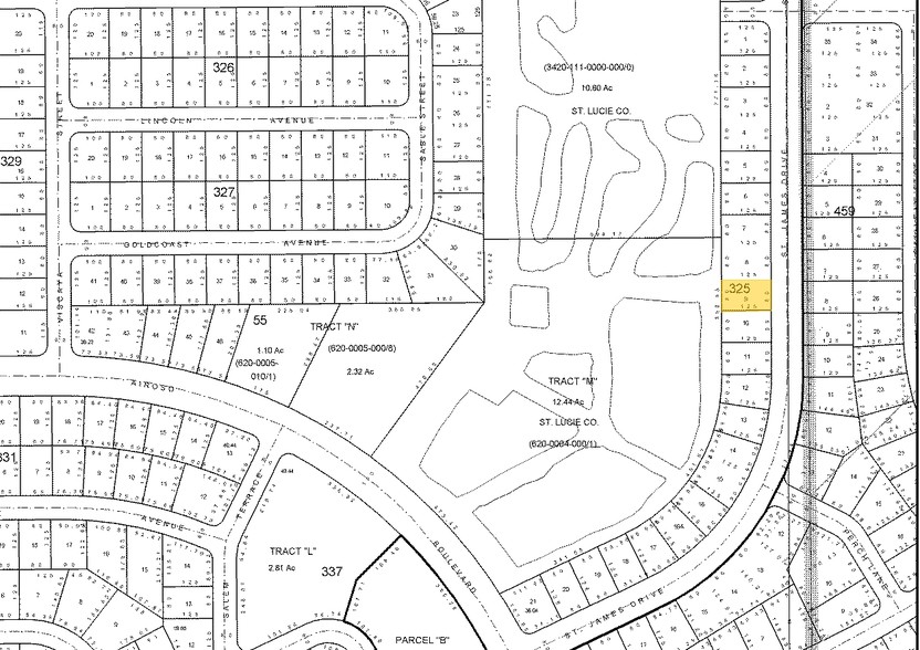 225 St. James Dr, Port Saint Lucie, FL for sale - Plat Map - Image 1 of 2