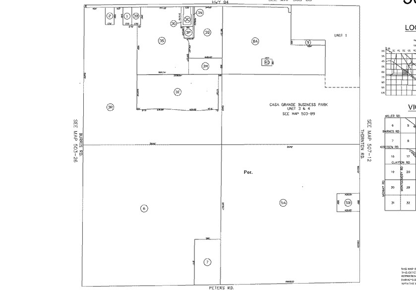 Burris Rd & Peters Rd, Casa Grande, AZ for sale - Plat Map - Image 2 of 2