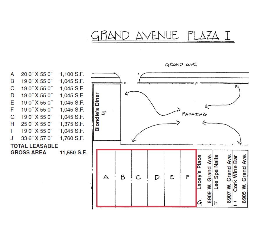 8905-8923 W Grand Ave, River Grove, IL for lease Floor Plan- Image 1 of 1