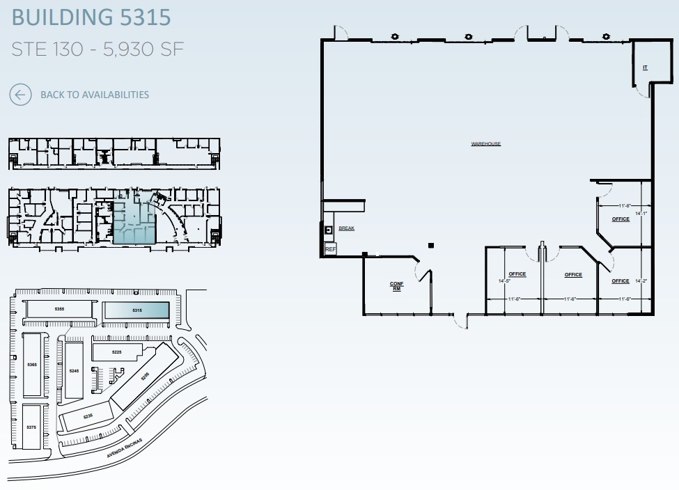 5205 Avenida Encinas, Carlsbad, CA for lease Floor Plan- Image 1 of 2