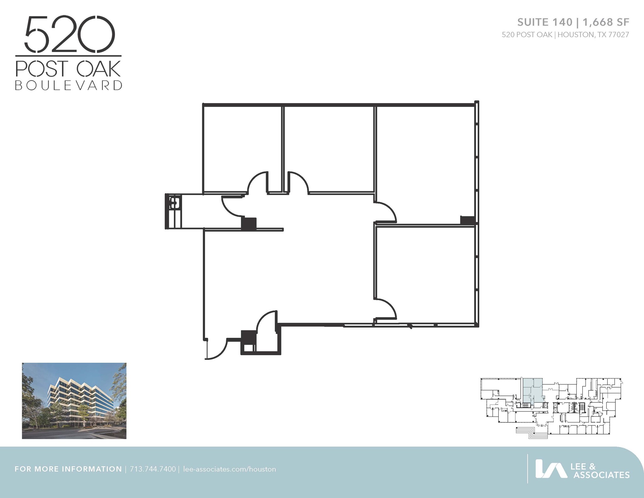 520 Post Oak Blvd, Houston, TX for lease Floor Plan- Image 1 of 1